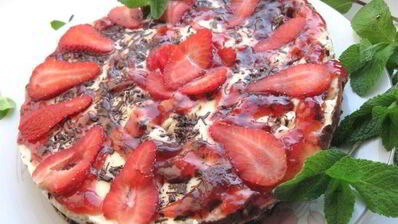 чизкейк клубника с шоколадом