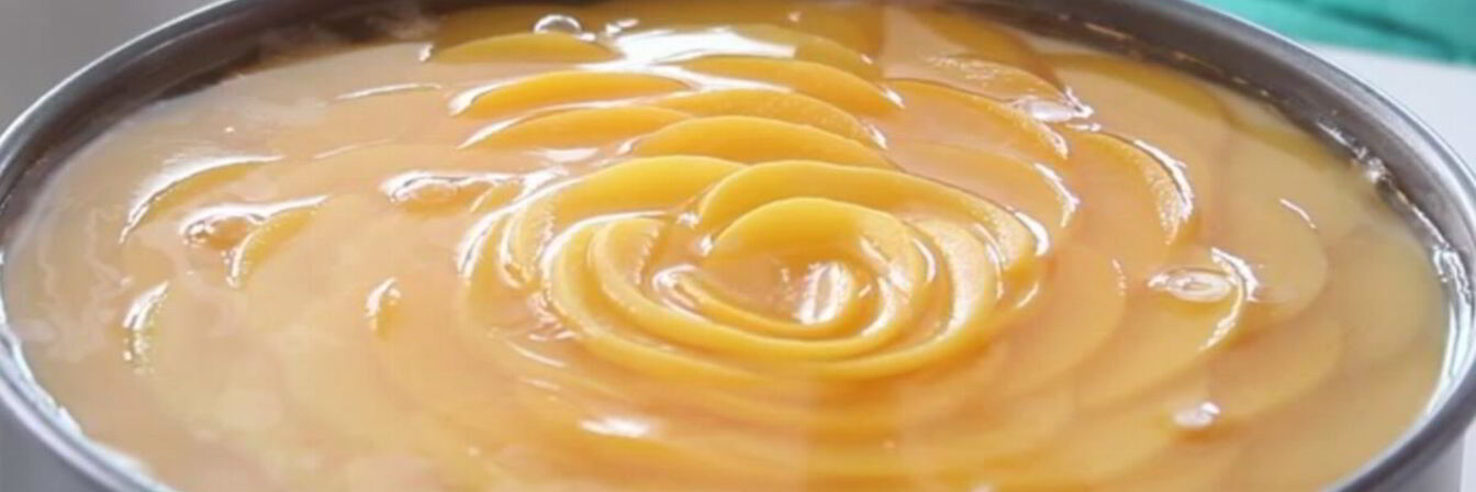 Чизкейк с персиками