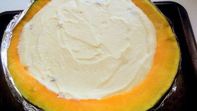 чизкейк в тыкве паутинка