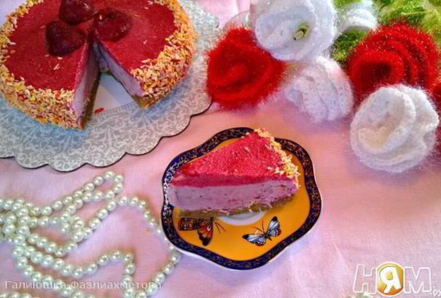 Клубничный чизкейк без сыра