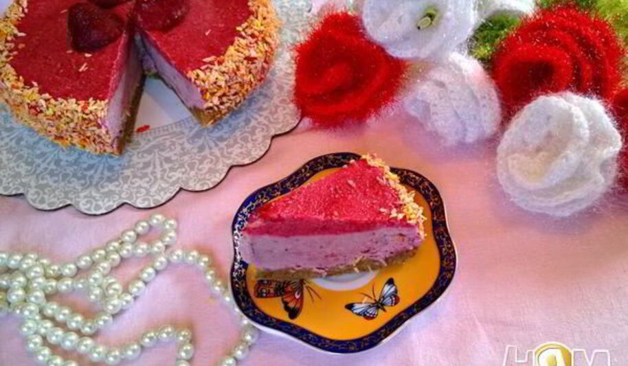 Рецепт клубничного чизкейка без сыра