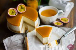 Легкий чизкейк с манго