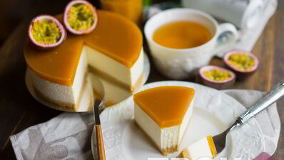 легкий чизкейк с манго