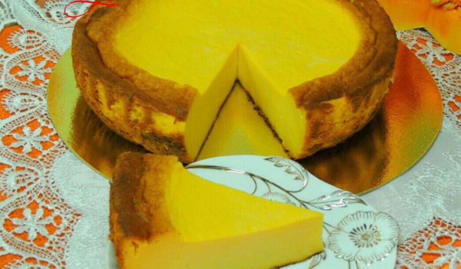 Рецепт ленивого тыквенного чизкейка в мультиварке