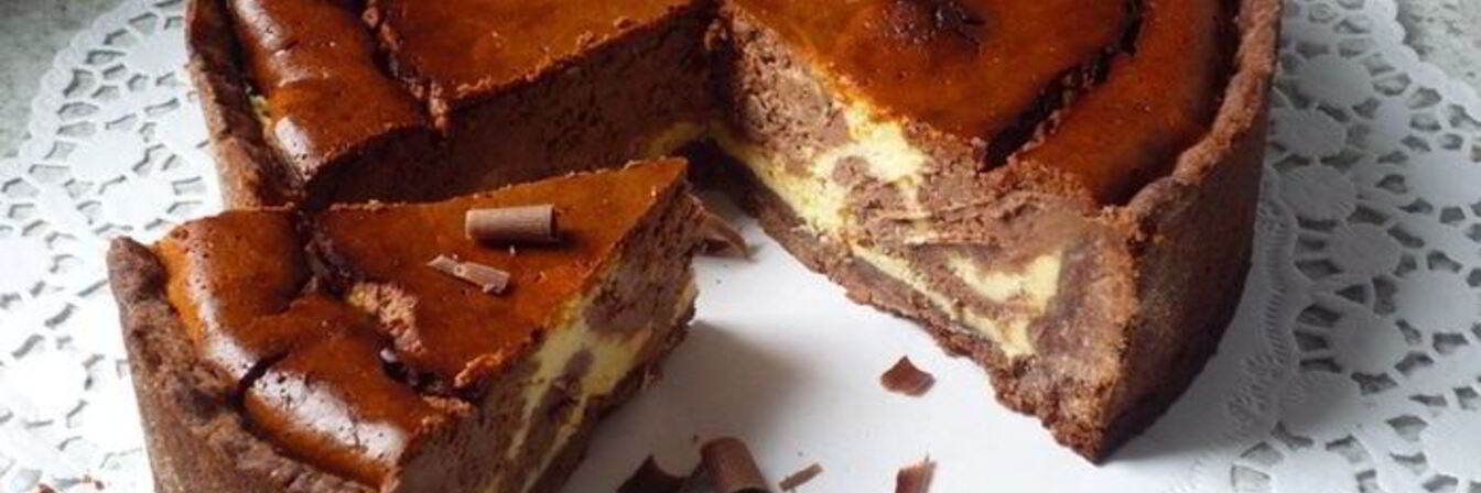 Мраморный шоколадный чизкейк