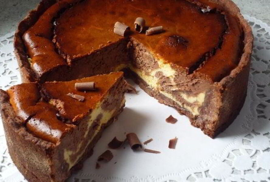 Мраморный шоколадный чизкейк