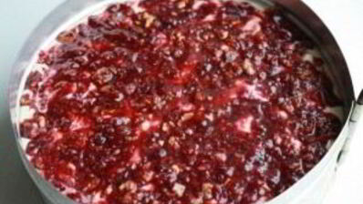 новогодний чизкейк с клюквой