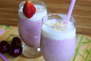 Питьевой клубничный чизкейк