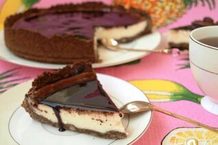 Сырный чизкейк с шоколадом