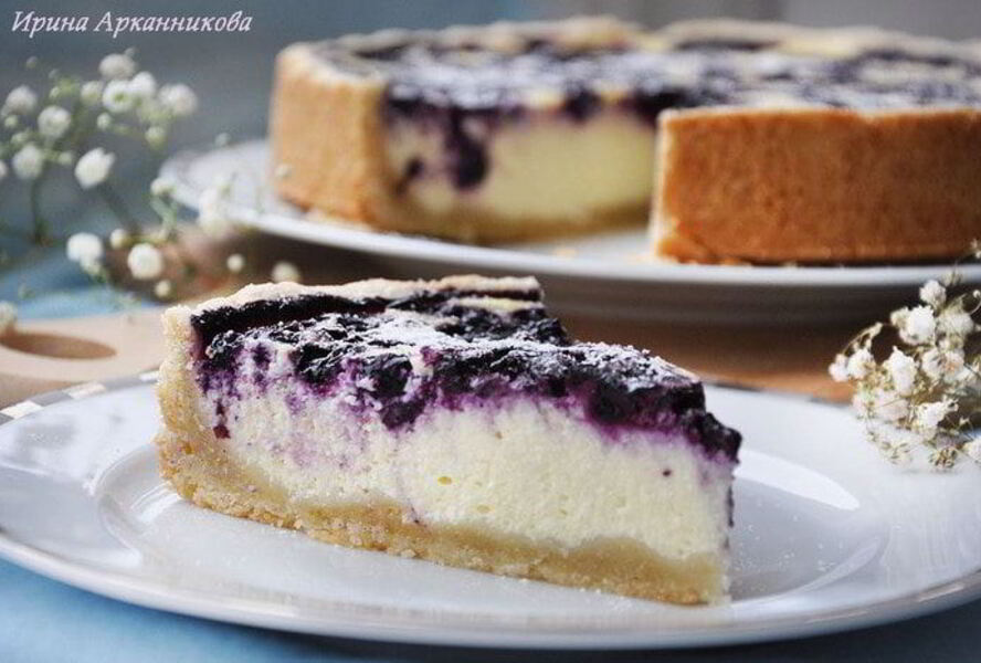 Ванильный чизкейк с голубикой