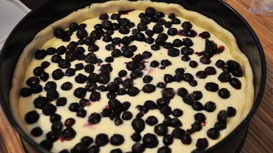 ванильный чизкейк с голубикой