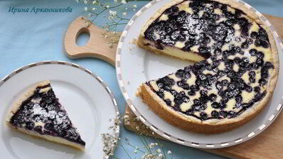 ванильный чизкейк с голубикой