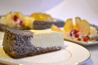 Яблочно-маковый чизкейк