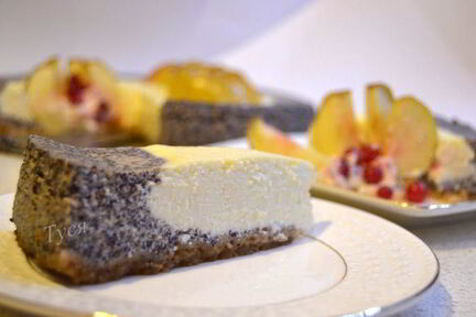 Яблочно-маковый чизкейк