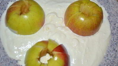 яблочно-маковый чизкейк