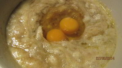 бананово-медовый кекс с цельнозерновой мукой