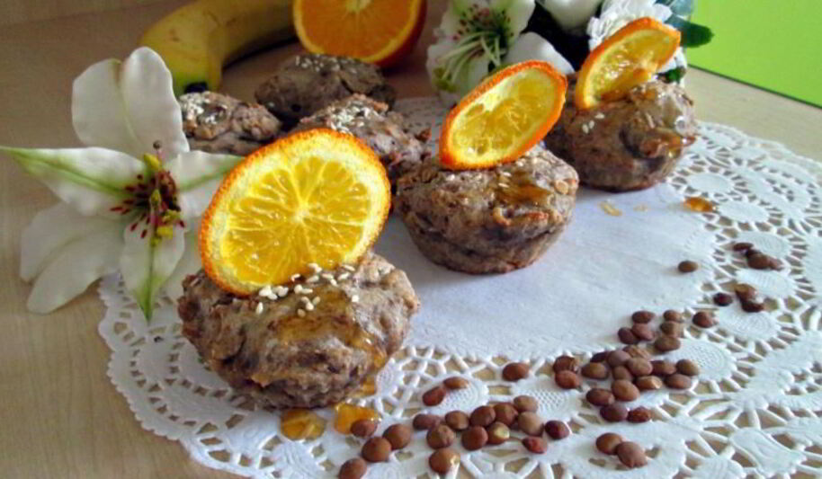 Рецепт чечевичных кексов с цитрусовыми чипсами