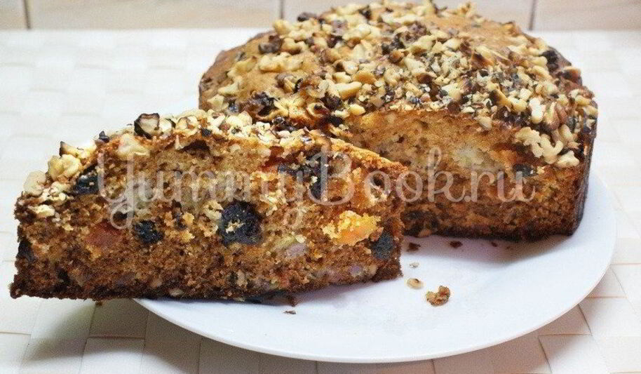 Рецепт кекса орехового с сухофруктами