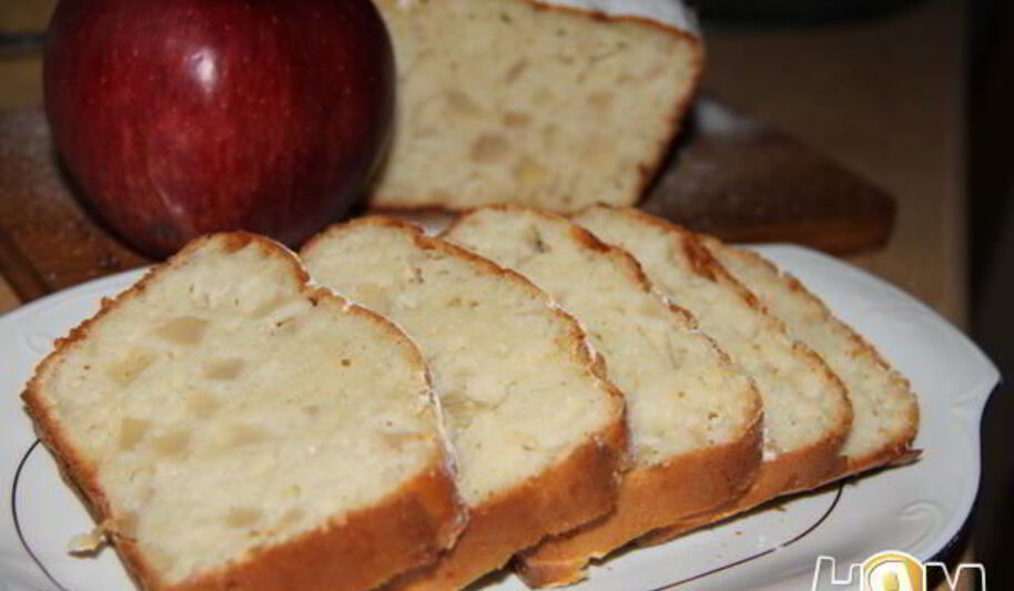 Рецепт кекса с йогуртом и яблоками