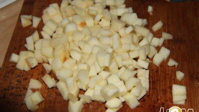 кекс с йогуртом и яблоками