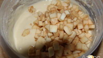 кекс с йогуртом и яблоками