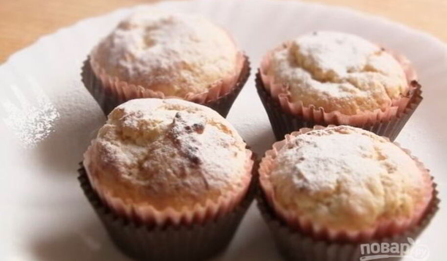 Рецепт кексиков на сметане с конфетами