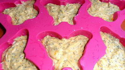 маково-цитрусовые кексы бабочки прилетели