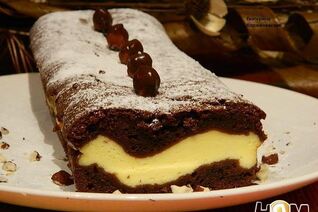 Шоколадно-творожный кекс