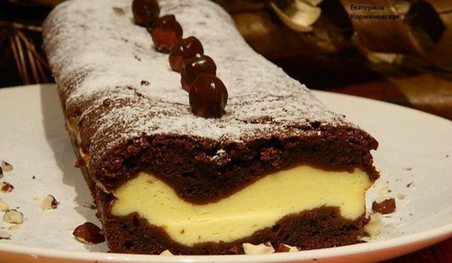 Рецепт шоколадна-творожного кекс