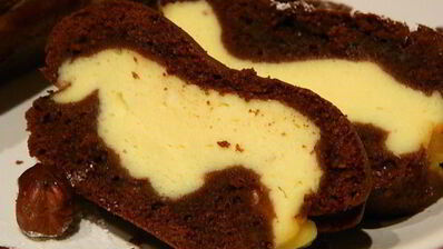 шоколадно-творожный кекс