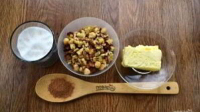 хлеб гармошка с ореховой начинкой