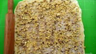 хлеб гармошка с ореховой начинкой