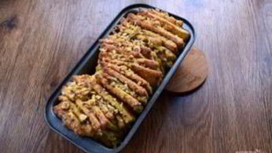 хлеб гармошка с ореховой начинкой