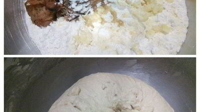 хлеб на печеных яблоках с орешками