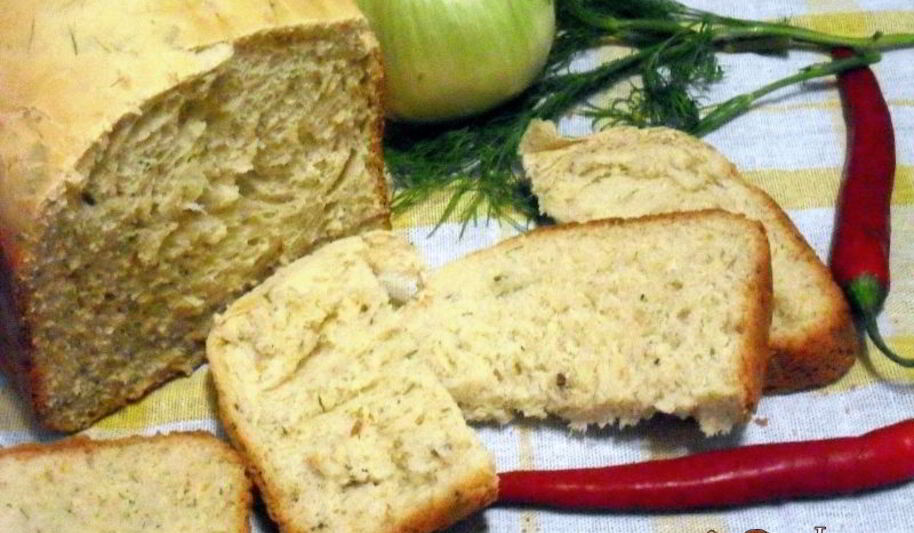 Рецепт хлеба с укропом, луком, чесноком и чили