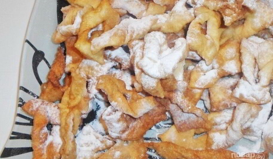 Рецепт хвороста на воде хрустящий