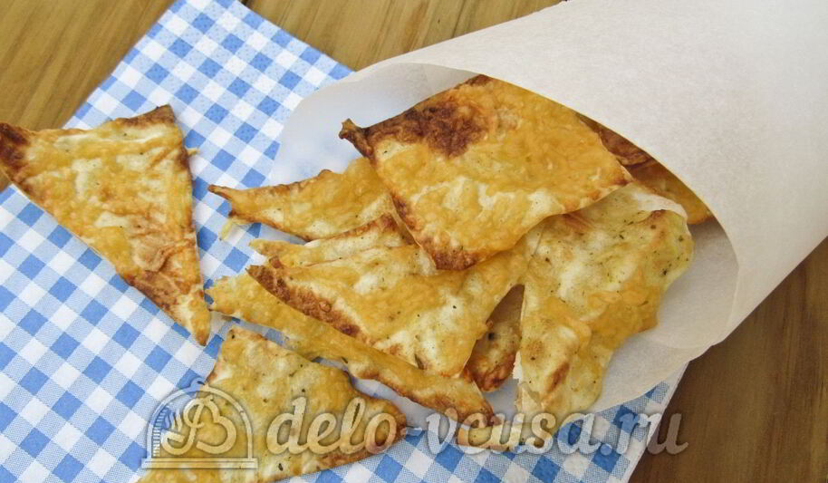 Рецепт чипсов из лаваша с сыром