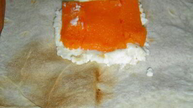 конвертики из лаваша с тыквенно-творожной начинкой