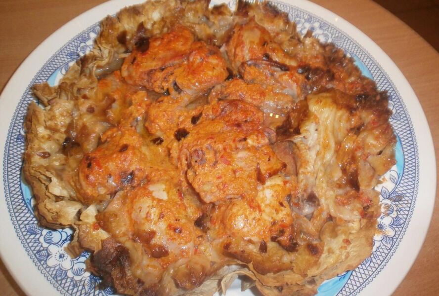 Курица в лаваше по-армянски