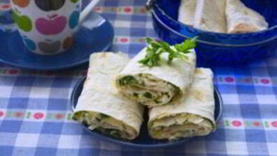 лаваш с брынзой и зеленью