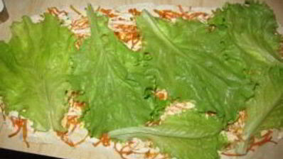 лаваш с корейской морковкой и сыром