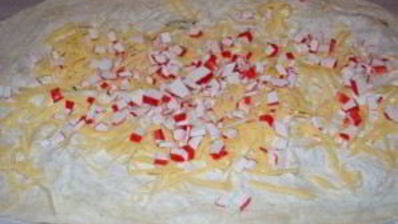 лаваш с крабовыми палочками и огурцом