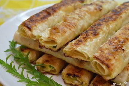 Лаваш с сыром обжаренный