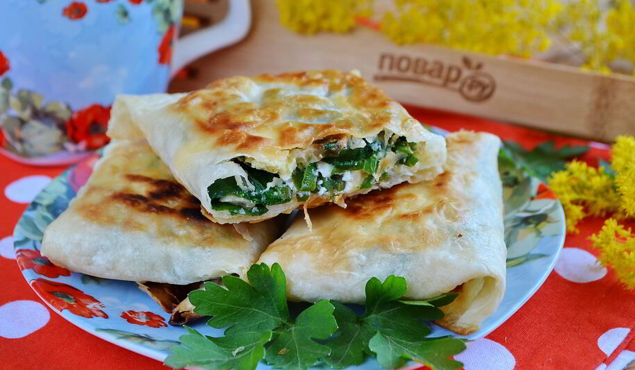 Рецепт лаваша с яйцом и шпинатом