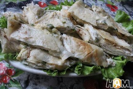 Рулеты из лаваша с сыром и зеленью