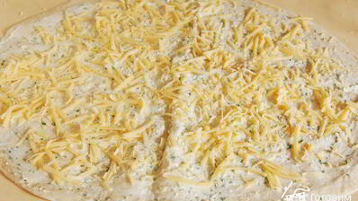 рыбка в лаваше с сыром, чесноком и зеленью