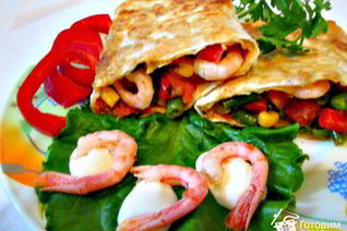 Средиземноморский завтрак из лаваша