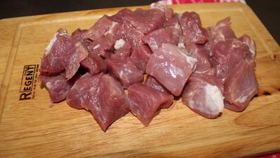 свиная вырезка с овощами в лаваше