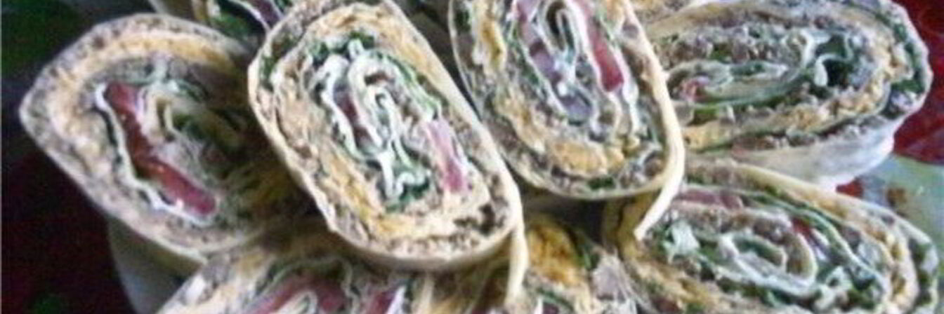 Закуска из лаваша с мясным фаршем