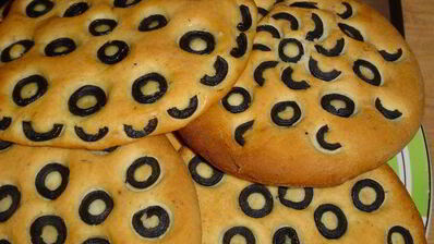 фокачча с маслинами